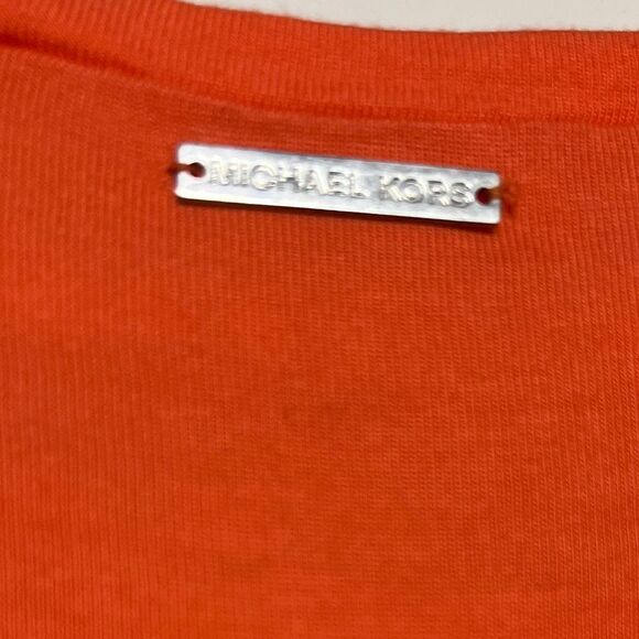 Michael Kors Tiered Sleeveless Blouse Orange Size XS - Picture 7 of 7